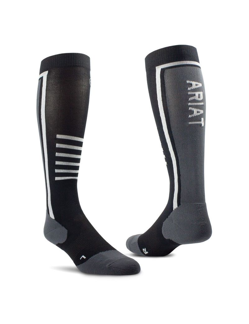 Chaussettes Ariat Slimline Performances Noir Femme | LED-43720375