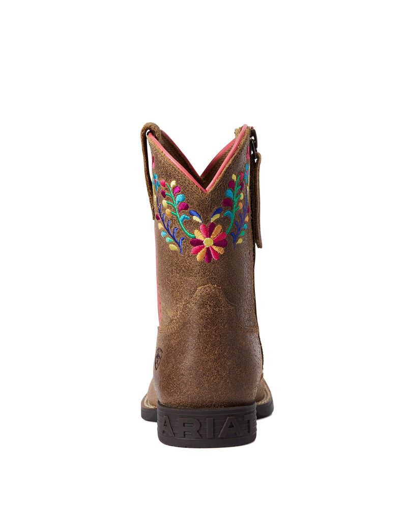 Bottes Western Ariat Wild Flower Marron Enfant | HII-29878442