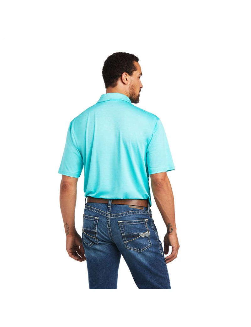 Polos Ariat Charger 2.0 Turquoise Homme | SZF-24621209