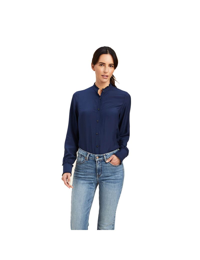 Hauts Ariat Clarion Blouse Bleu Marine Femme | BGD-61536625