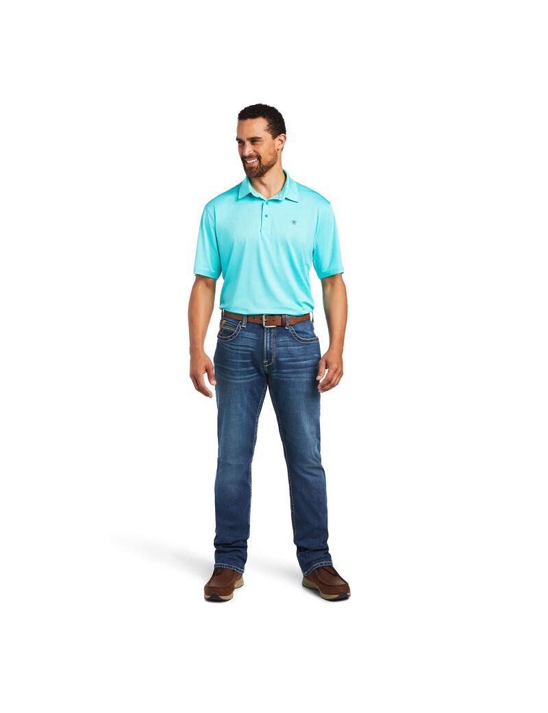 Polos Ariat Charger 2.0 Turquoise Homme | SZF-24621209