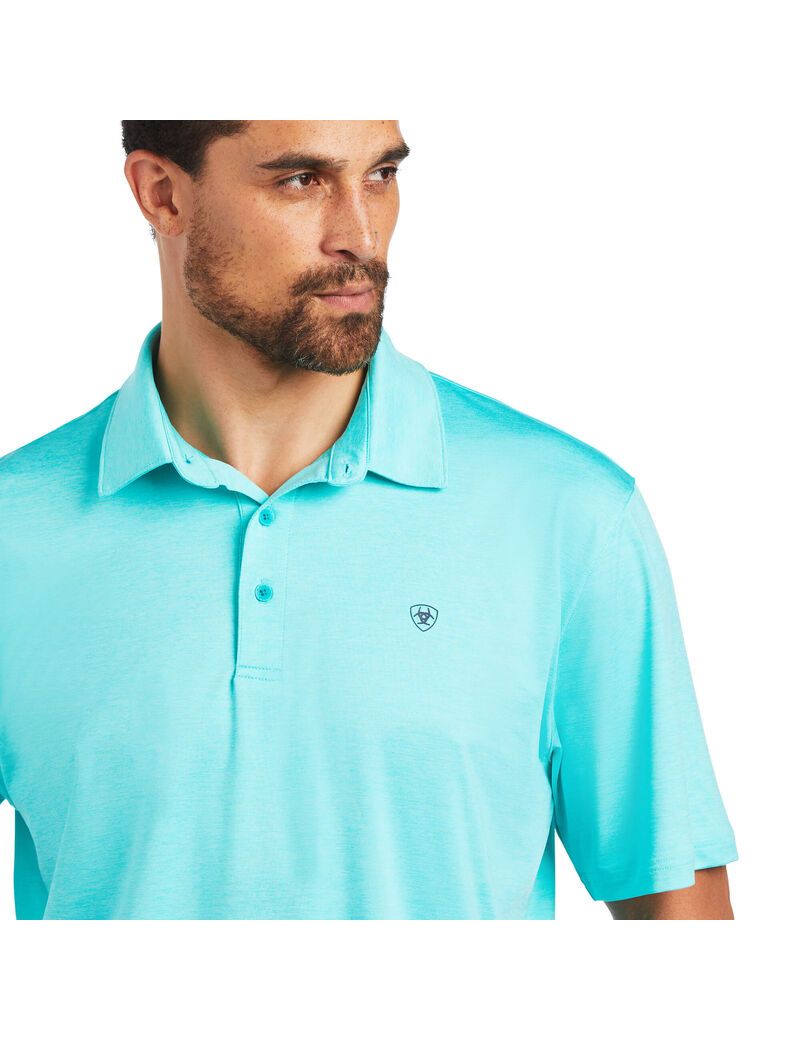 Polos Ariat Charger 2.0 Turquoise Homme | SZF-24621209