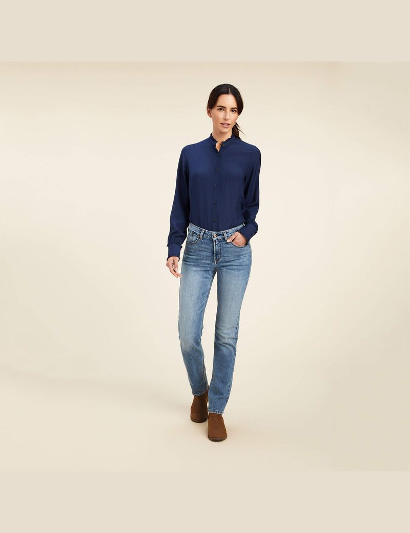 Hauts Ariat Clarion Blouse Bleu Marine Femme | BGD-61536625