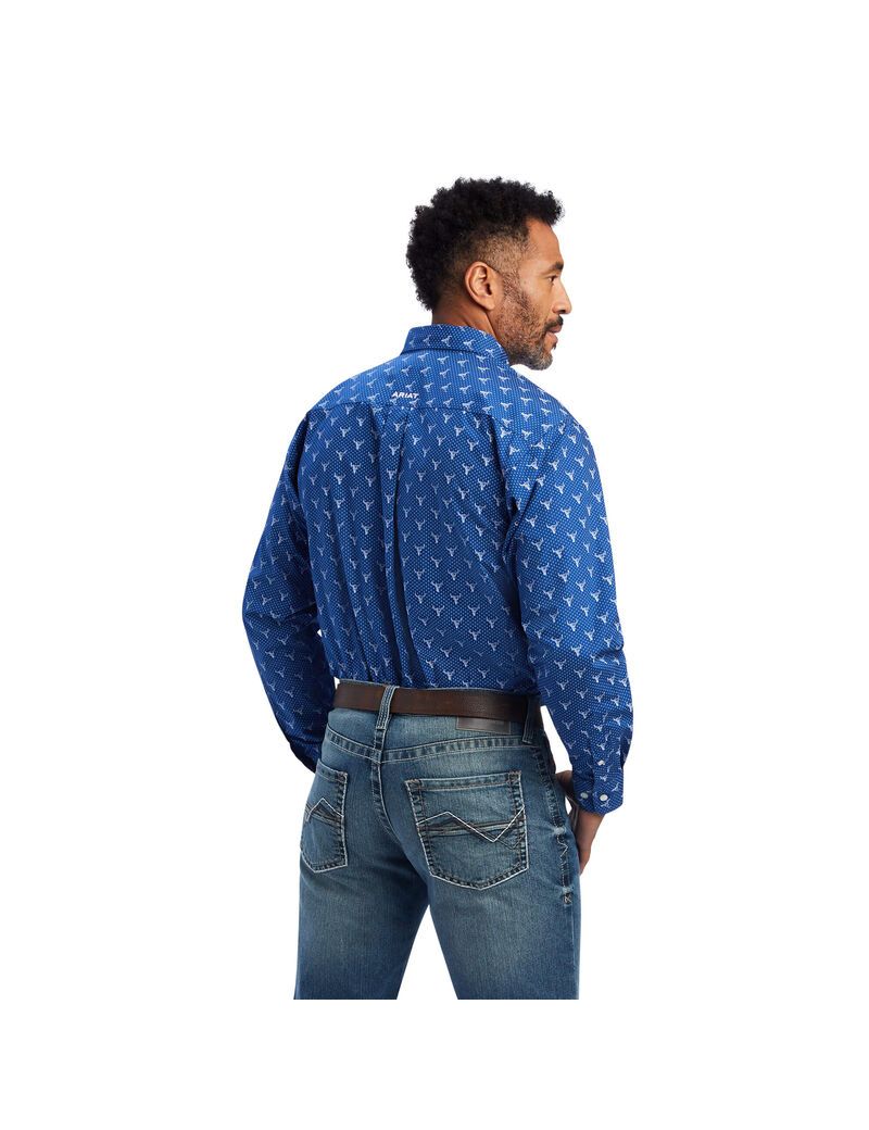 Chemises De Costume Ariat Jai Classiche Fit Bleu Royal Bleu Homme | WCY-19320486