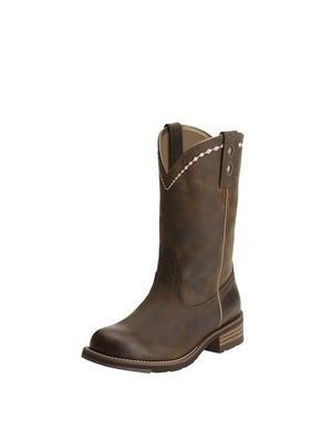 Bottes Western Ariat Unbridled Roper Marron Femme | GHR-32688548