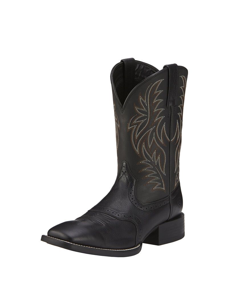 Bottes Western Ariat Sport Larges Square Embout Noir Homme | XWU-11960291