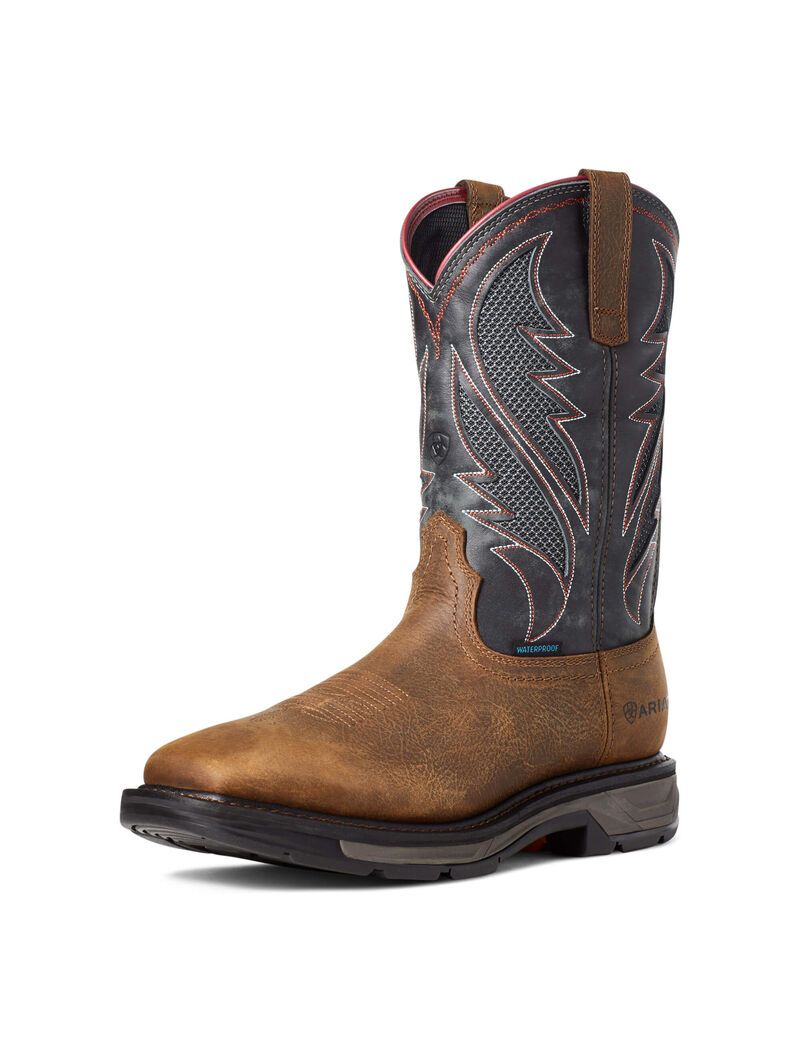 Bottes Imperméables Ariat WorkHog XT VentTEK Travail Marron Homme | QLN-69200362