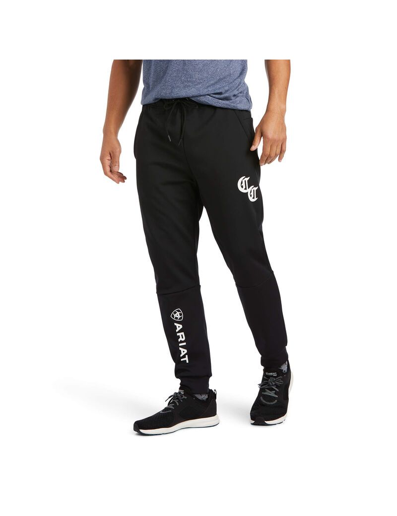 Pantalon Ariat Compton Cowboys Piste Noir Homme | CWP-53612040