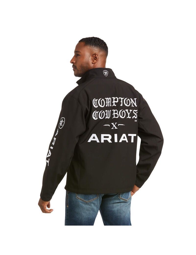 Vestes Ariat Compton Cowboys Logo 2.0 Softshell Noir Homme | OSO-59760746