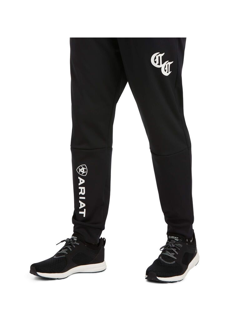 Pantalon Ariat Compton Cowboys Piste Noir Homme | CWP-53612040