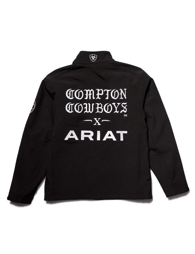 Vestes Ariat Compton Cowboys Logo 2.0 Softshell Noir Homme | OSO-59760746