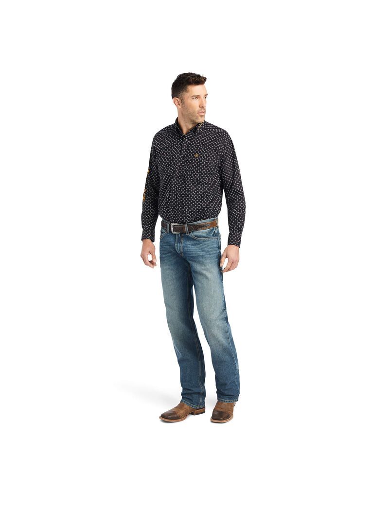 Chemises De Costume Ariat Team Conor Classiche Fit Noir Homme | EME-29058762