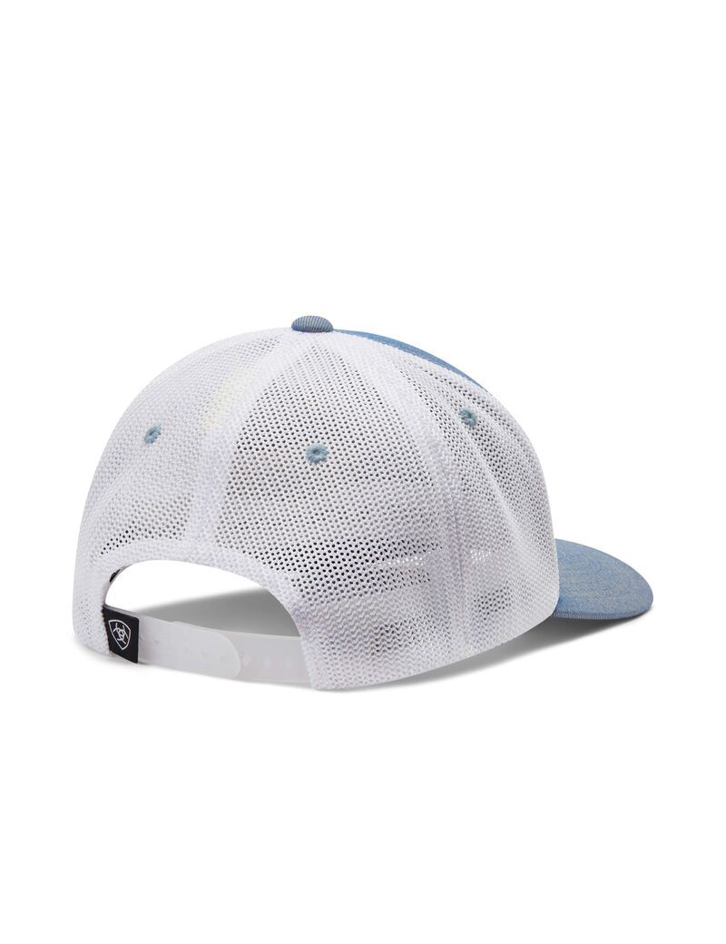 Casquettes Ariat Rectangle Logo Patch Bleu Clair Homme | EHE-49082611