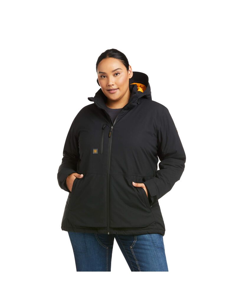 Vêtements De Travail Ariat Rebar Storm Fighter 2.0 Imperméables Jackets Noir Femme | NRO-55161478