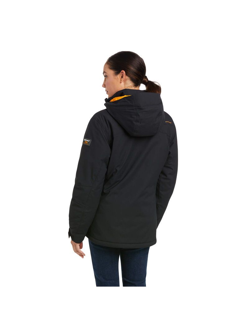 Vêtements De Travail Ariat Rebar Storm Fighter 2.0 Imperméables Jackets Noir Femme | NRO-55161478