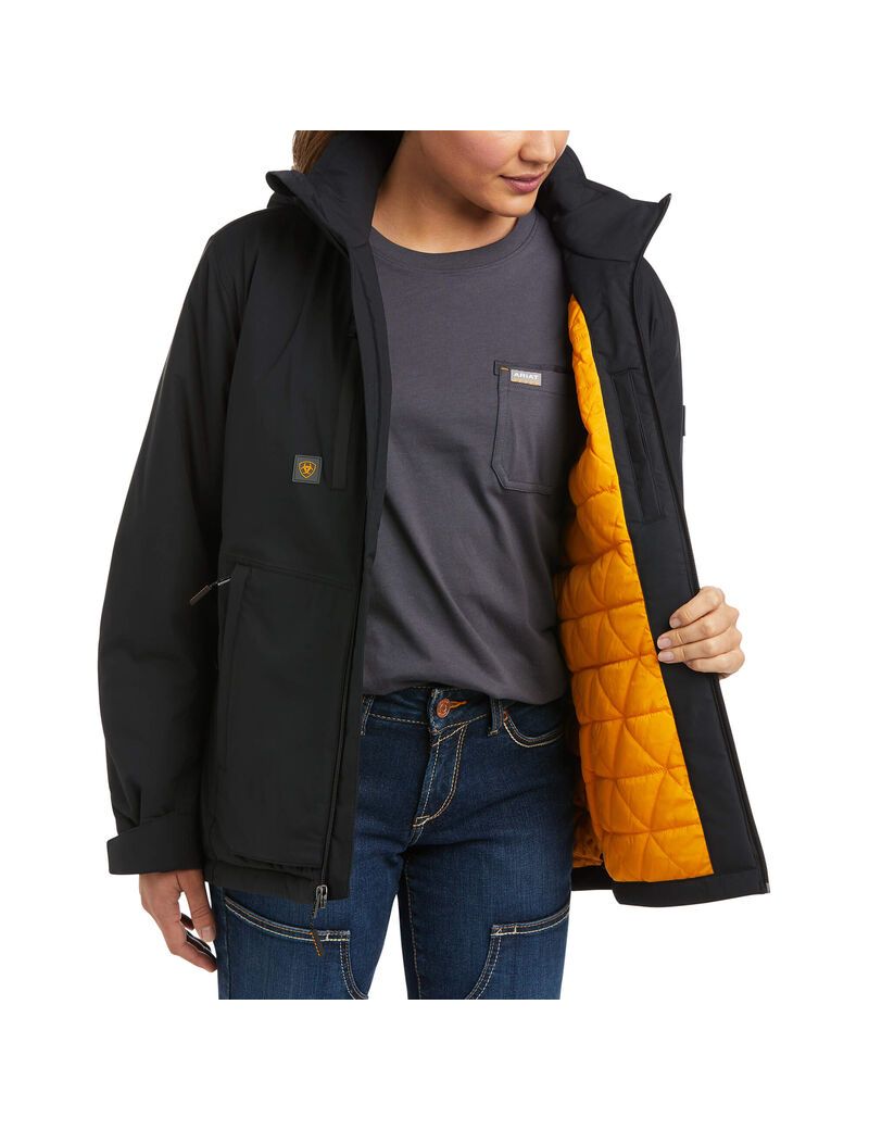 Vêtements De Travail Ariat Rebar Storm Fighter 2.0 Imperméables Jackets Noir Femme | NRO-55161478