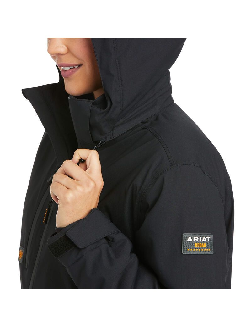 Vêtements De Travail Ariat Rebar Storm Fighter 2.0 Imperméables Jackets Noir Femme | NRO-55161478