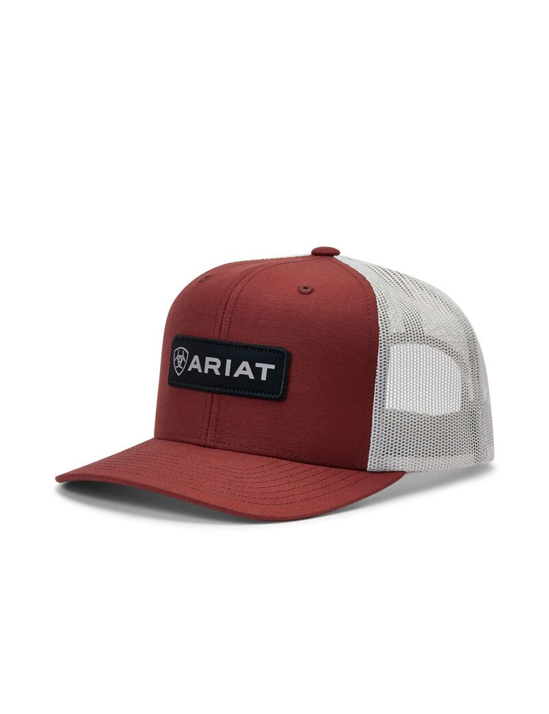 Casquettes Ariat Rectangle Logo Patch Rouge Homme | SGN-68313947