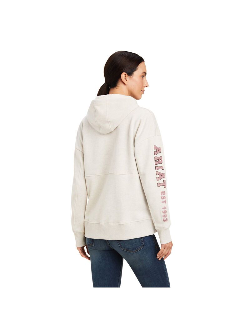 Sweat à Capuche Ariat Rabere Beige Femme | VZI-40650700