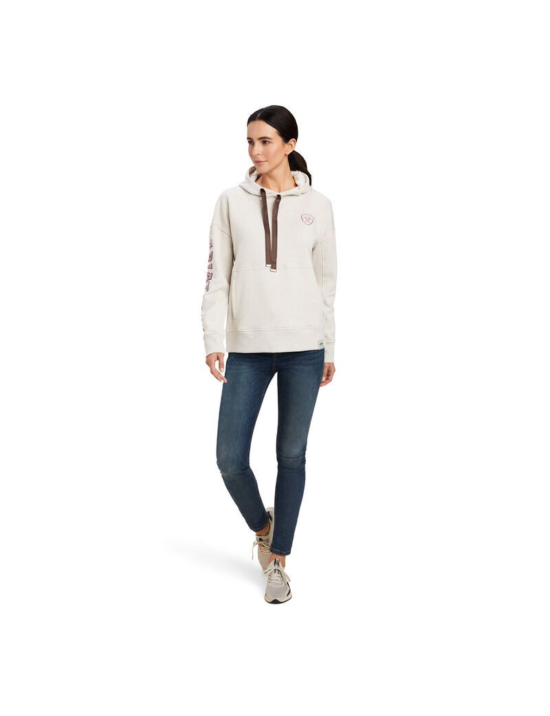 Sweat à Capuche Ariat Rabere Beige Femme | VZI-40650700