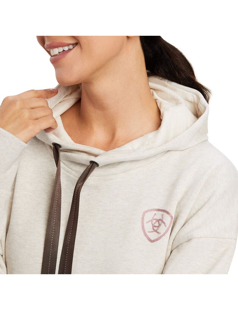 Sweat à Capuche Ariat Rabere Beige Femme | VZI-40650700