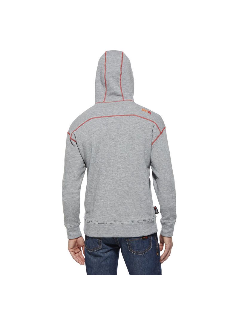 Sweat à Capuche Ariat FR Polartec Grise Homme | KEO-21398556