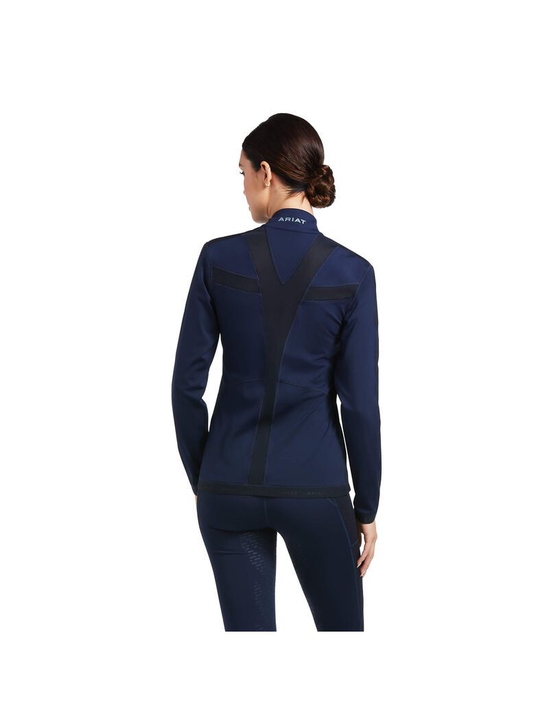 Sweats Ariat Ascent Full Zip Bleu Marine Femme | VXH-57523299