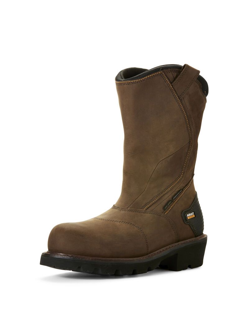 Bottes Imperméables Ariat Powerline 400G 400g Composite Embout Travail Marron Homme | FZA-55127121