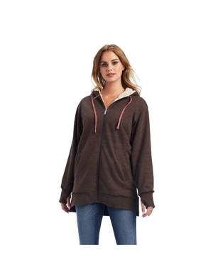 Sweat à Capuche Ariat REAL Sherpa Doublée Long Full Zip Multicolore Femme | ZKA-35504489