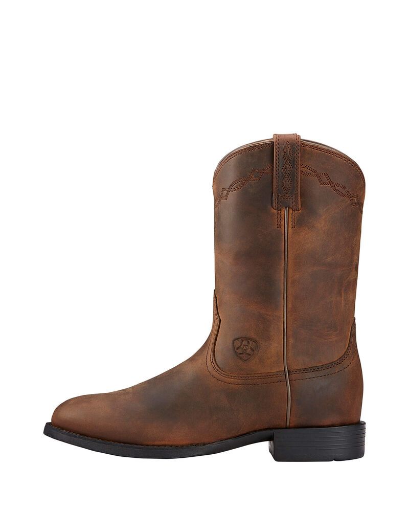 Bottes Western Ariat Heritage Roper Marron Femme | ZUY-60037352