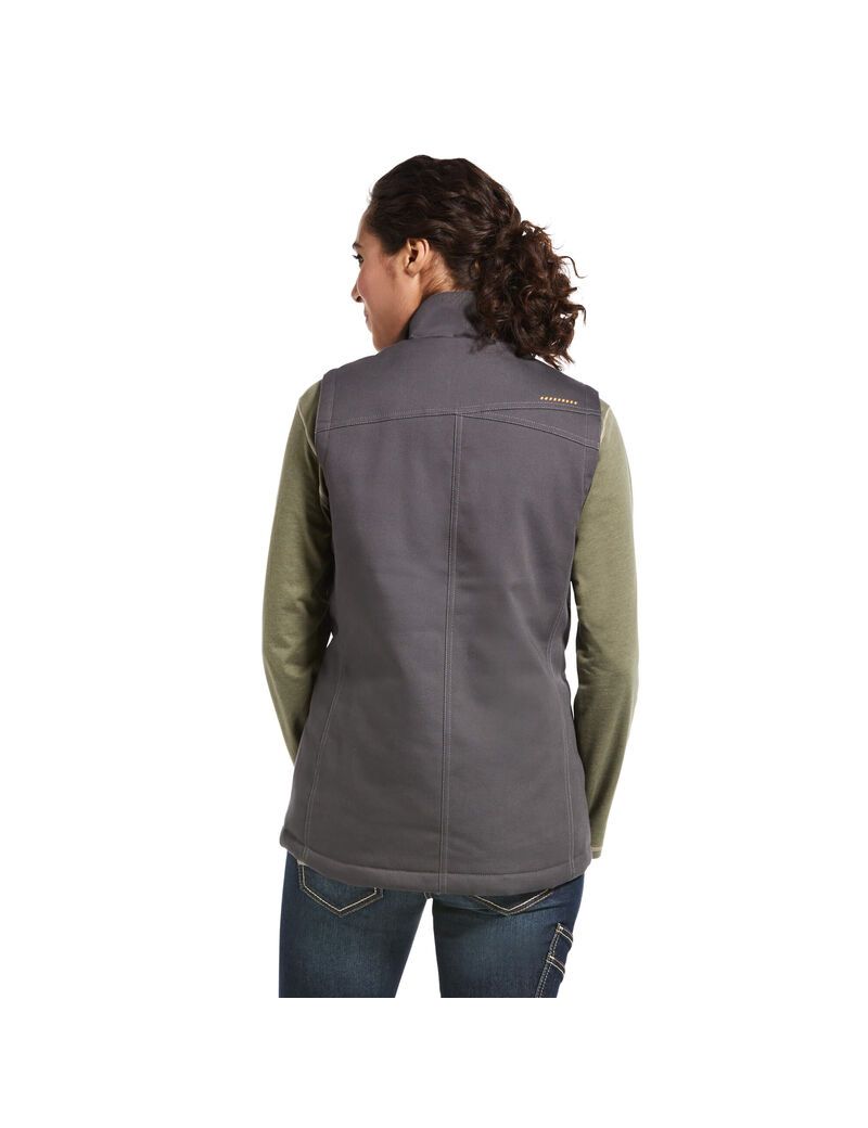 Vêtements De Travail Ariat Rebar DuraCanvas Insulated Vest Grise Femme | CEE-28025054