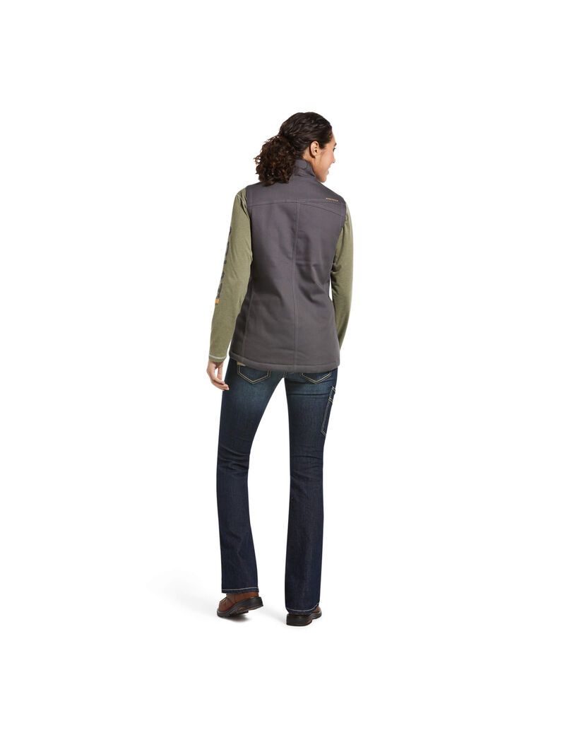 Vêtements De Travail Ariat Rebar DuraCanvas Insulated Vest Grise Femme | CEE-28025054