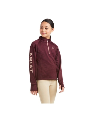 Sweats Ariat Tek Team 1/2 Zip Bordeaux Enfant | VOQ-18981697