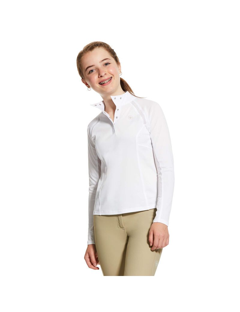 Chemises Ariat Sunstopper 2.0 Show Blanche Enfant | VLX-37033148