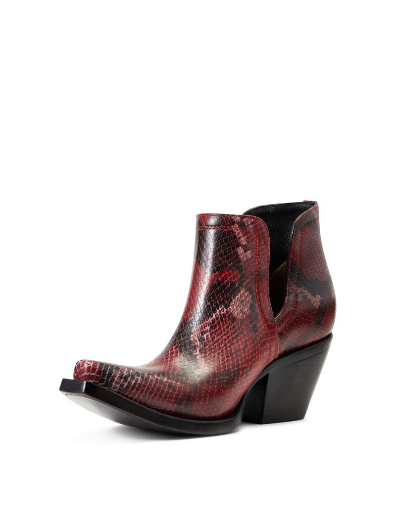 Bottines Ariat Dixon Western Rouge Serpent Femme | YHU-27350910