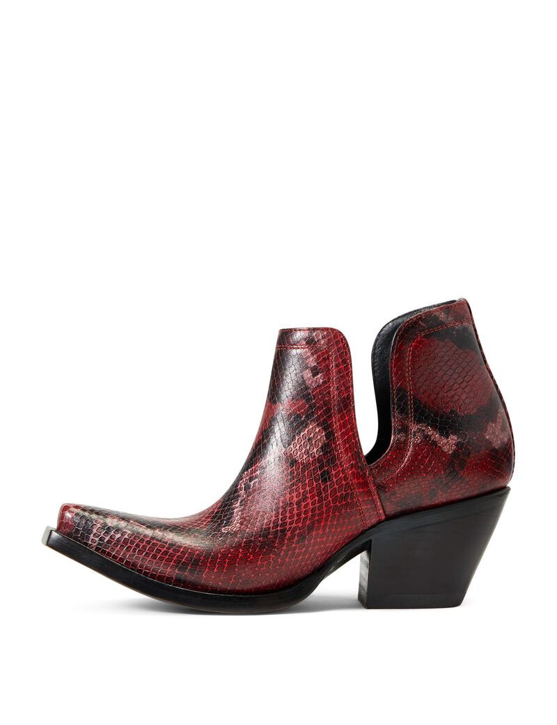 Bottines Ariat Dixon Western Rouge Serpent Femme | YHU-27350910