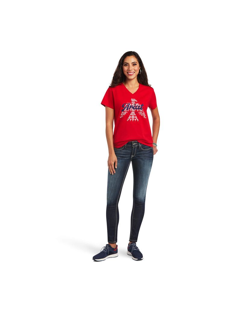 Hauts Ariat REAL Firebird Tee Multicolore Femme | OKE-54985118