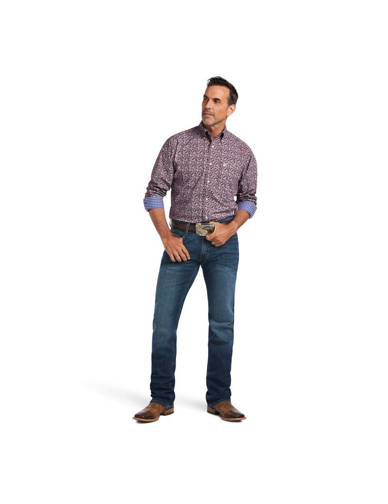 Chemises De Costume Ariat Wrinkle Free Castiel Classiche Fit Multicolore Homme | QWU-83697406