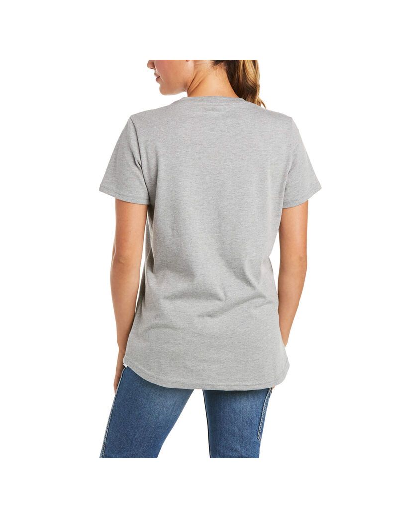 Vêtements De Travail Ariat Rebar Coton Strong T Shirts Grise Femme | FHF-42664846