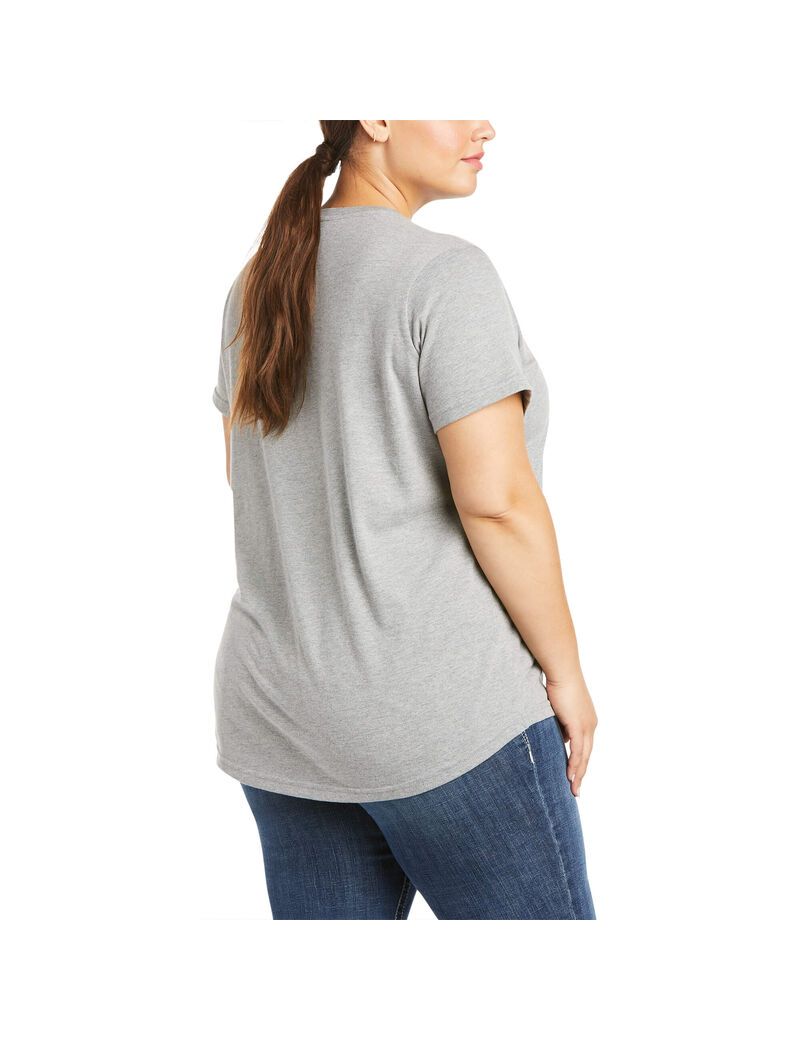 Vêtements De Travail Ariat Rebar Coton Strong T Shirts Grise Femme | FHF-42664846