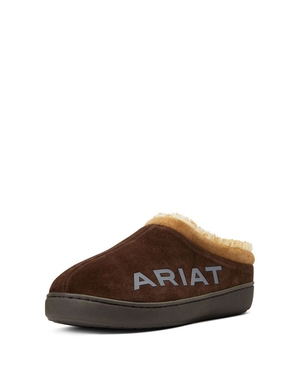 Chaussons Ariat Logo Encapuchonné Back Clog Chocolat Homme | BYA-75882553