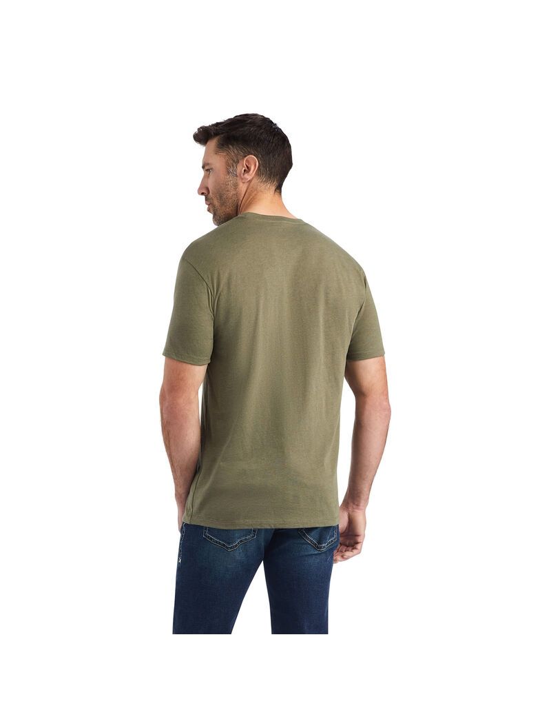 T Shirts Ariat Camo Badge Multicolore Homme | KKM-22846704