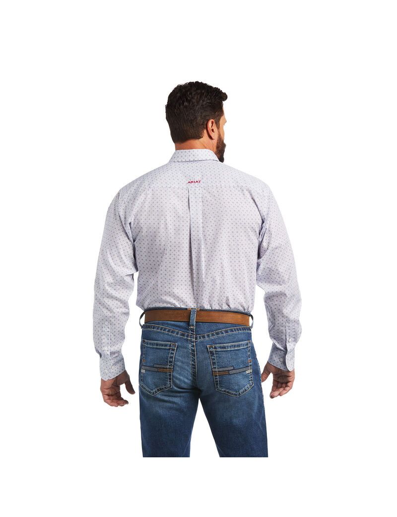 Chemises De Costume Ariat Wrinkle Free Sloan Classiche Fit Blanche Homme | RAI-46467372