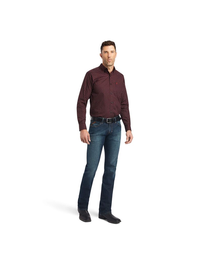 Chemises De Costume Ariat Wesson Fitted Rouge Homme | LTW-98395818