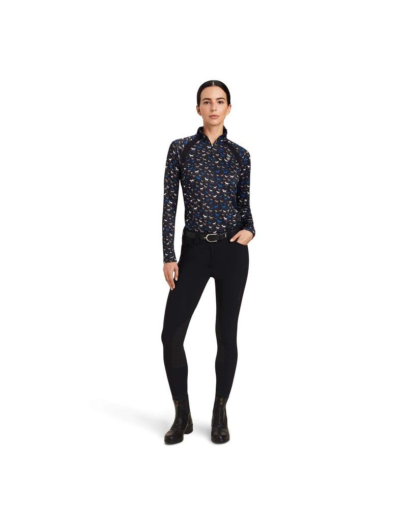 Hauts Ariat Sunstopper 2.0 1/4 Zip Noir Femme | OYJ-08502914