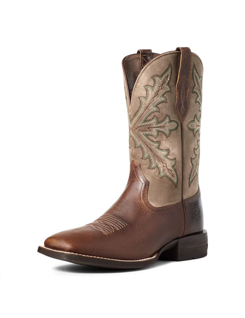 Bottes Western Ariat Qualifier Marron Homme | VOO-57632214