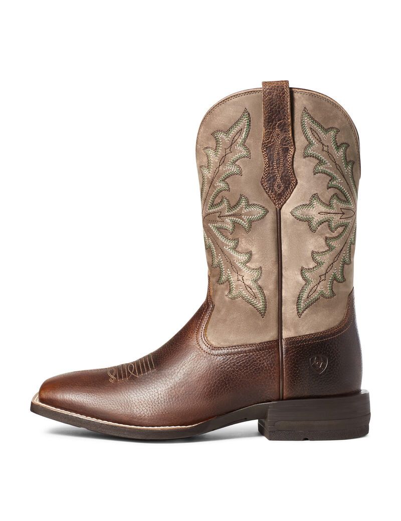 Bottes Western Ariat Qualifier Marron Homme | VOO-57632214