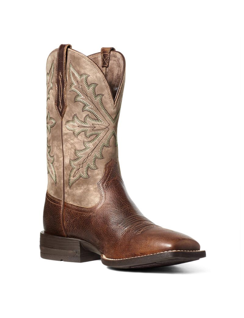 Bottes Western Ariat Qualifier Marron Homme | VOO-57632214