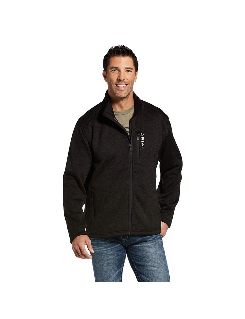 Cardigan Ariat Caldwell Full Zip Grise Homme | DEC-79162393