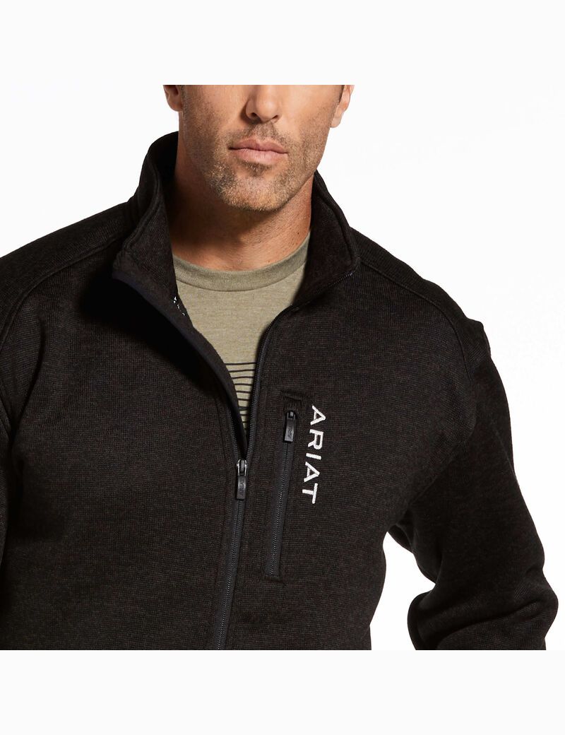 Cardigan Ariat Caldwell Full Zip Grise Homme | DEC-79162393